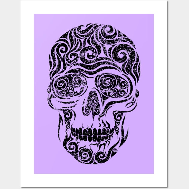 Swirly Skull Wall Art by CarolinaMatthes